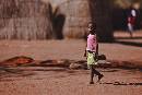 Girl with Stick (1200Wx800H) - Girl with Stick - Village in Zambia - 2010 
