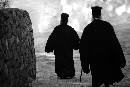 Priests Rushing (1000Wx667H) - Two Older Priests Rushing - Hora - Patmos - 2007 